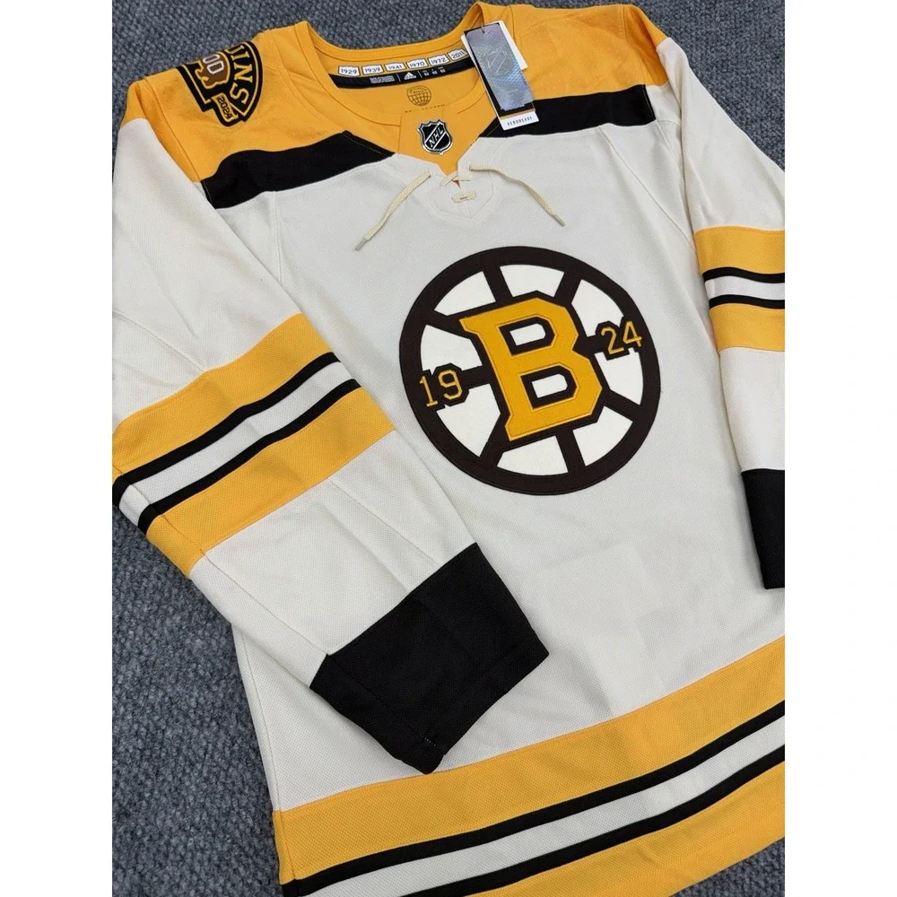 Boston Bruins Size 52 adidas 100th Year Primegreen Authentic NHL Jersey - New